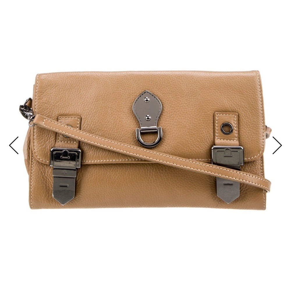 Mulberry Leather Crossbody in tan.